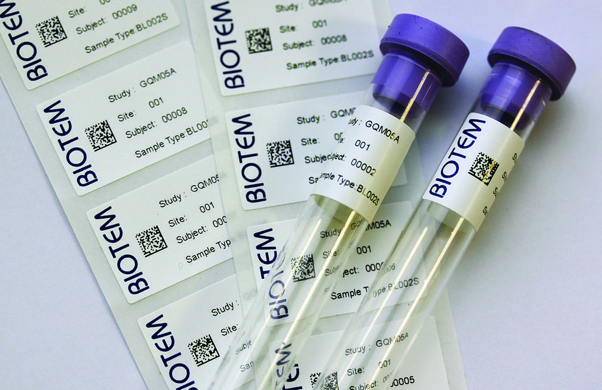 Laboratory Labels Stick to Curved Surfaces Clinical Lab Products