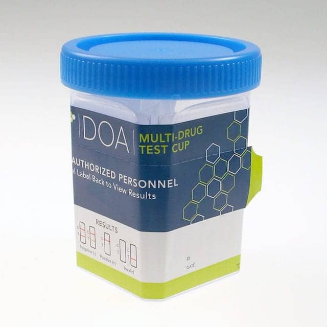 Multidrug Test Cup Optimized for Drugs of Abuse Urine Screening