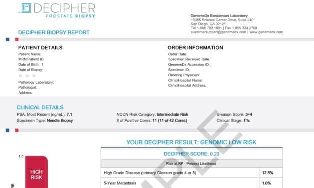 Palmetto GBA Issues Draft Local Coverage Determination for Decipher Prostate Biopsy Genomic Classifier